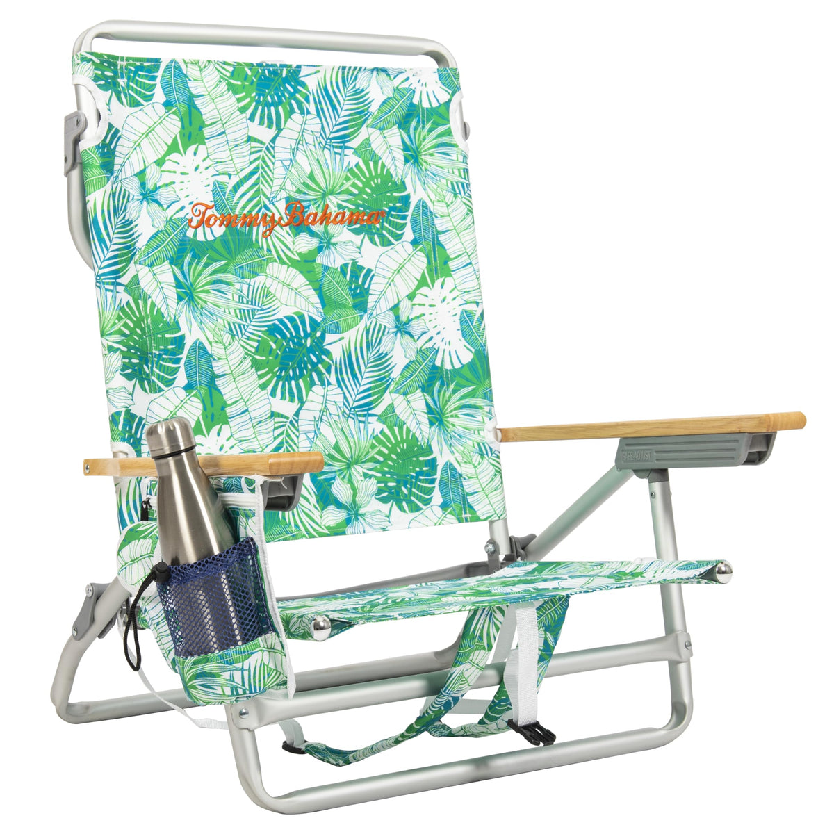 Tommy Bahama 5-Position Lay Flat Beach Chair, 8.5 in Seat Height