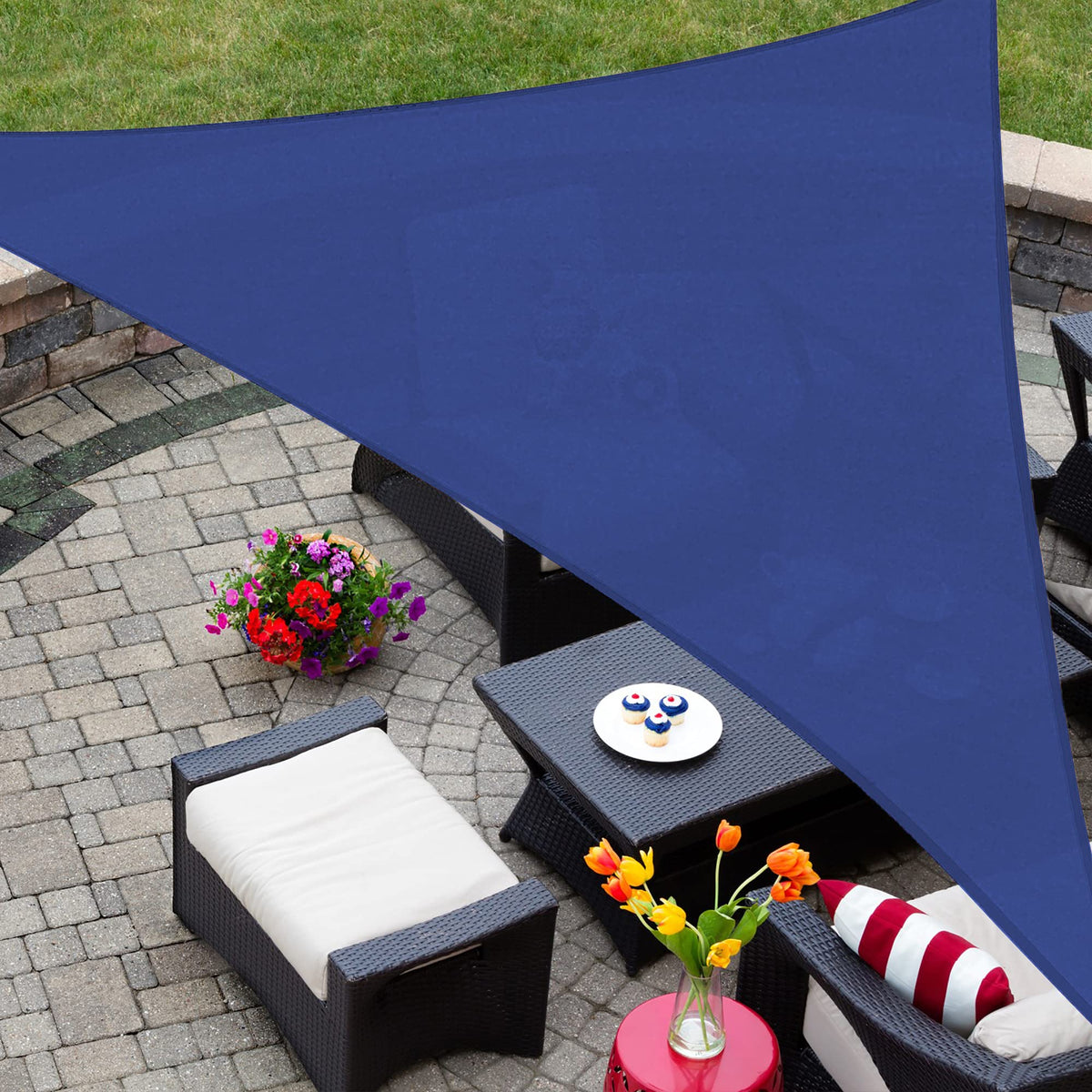 AsterOutdoor Sun Shade Sail Rectangle 16' x 20' UV Block Canopy for Patio Backyard Lawn Garden Outdoor Activities, Cream