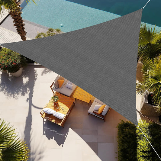 Shade&Beyond 16'X16'X16' Sun Shade Sail Dark Grey Triangle