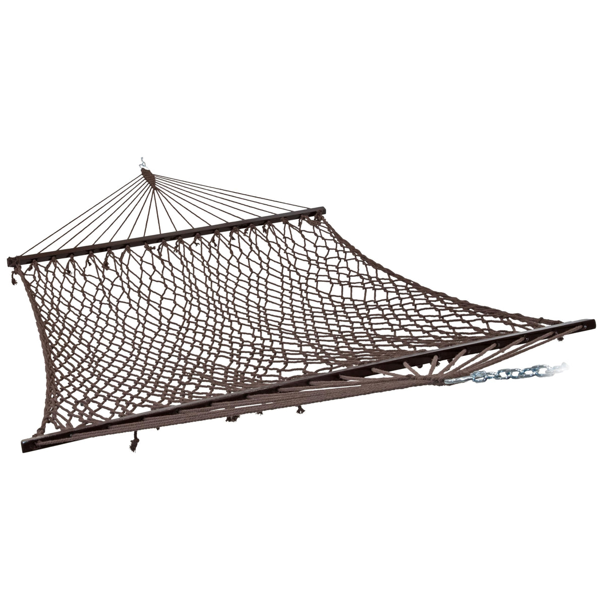 Sunnydaze Double Cotton Rope Hammock for Outside, Backyard, Patio, Natural
