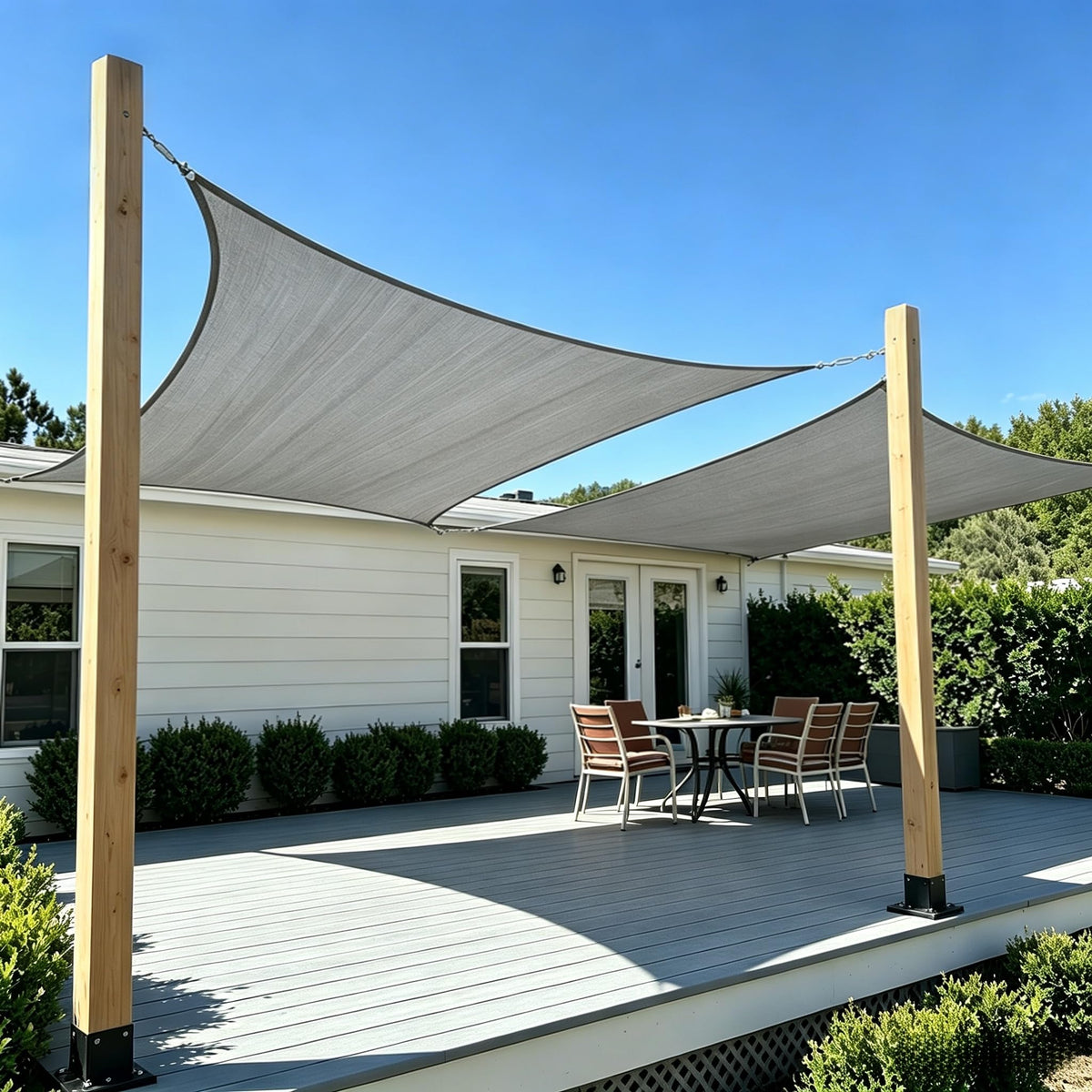Triangle Sun Shade Sail Canopy，14' X 14' X 14' Lime Green