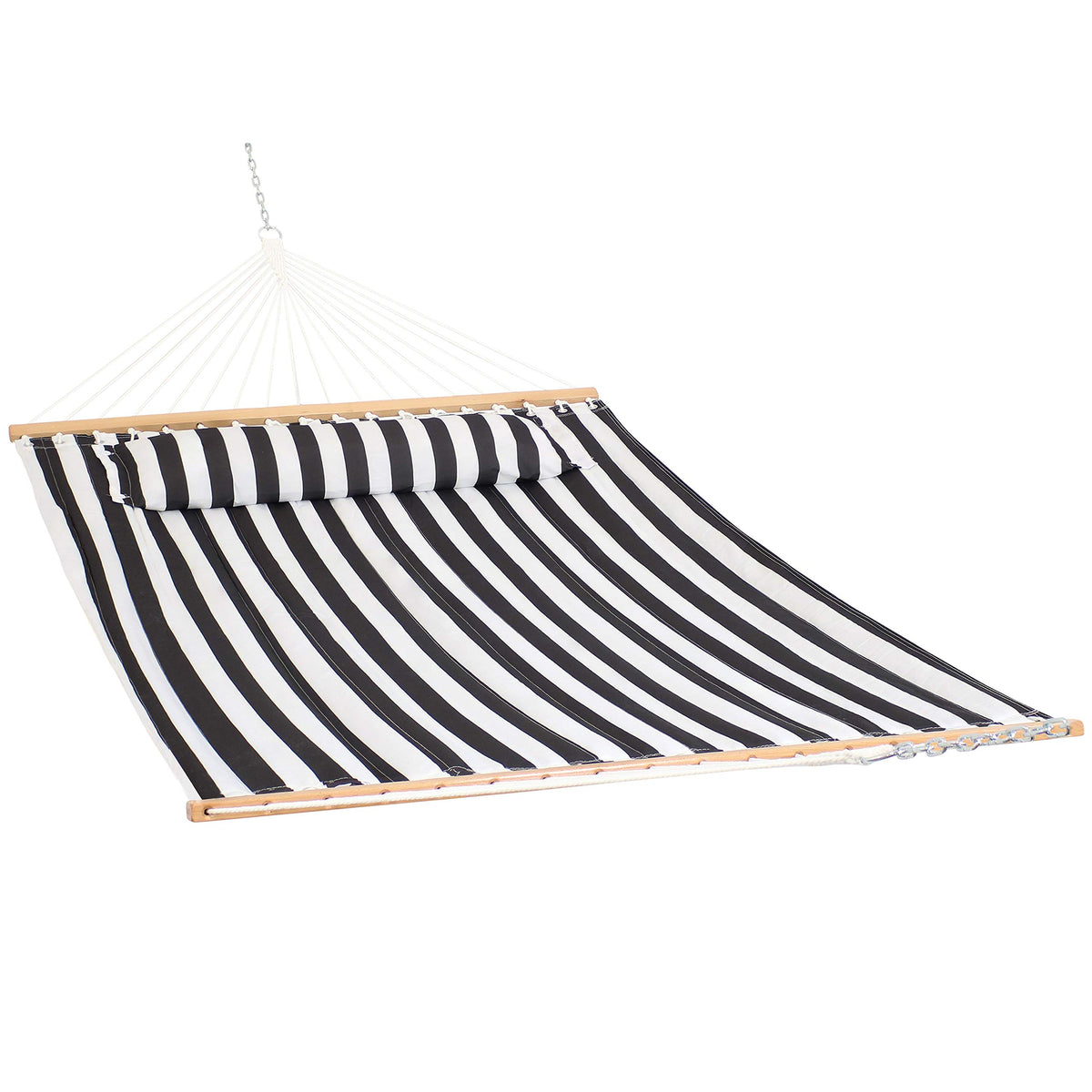 Sunnydaze Quilted Double Hammock for Outside with Pillow, Catalina Beach