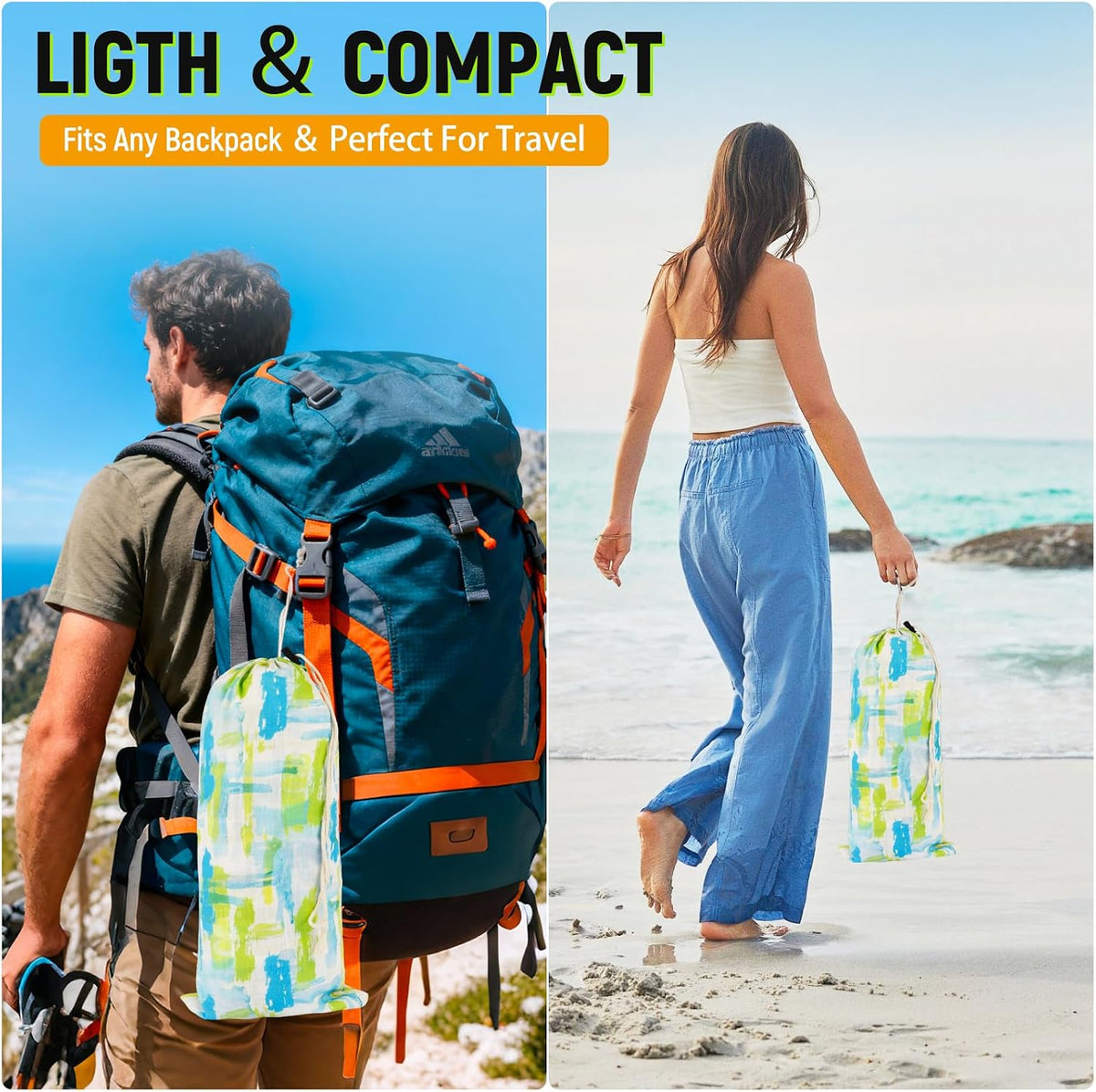 Portable Hammock,Bohemian Hammock,Rope Hammock,Suitable,Yard, Beach, Backyard,Garden (Blue, 79 * 59)