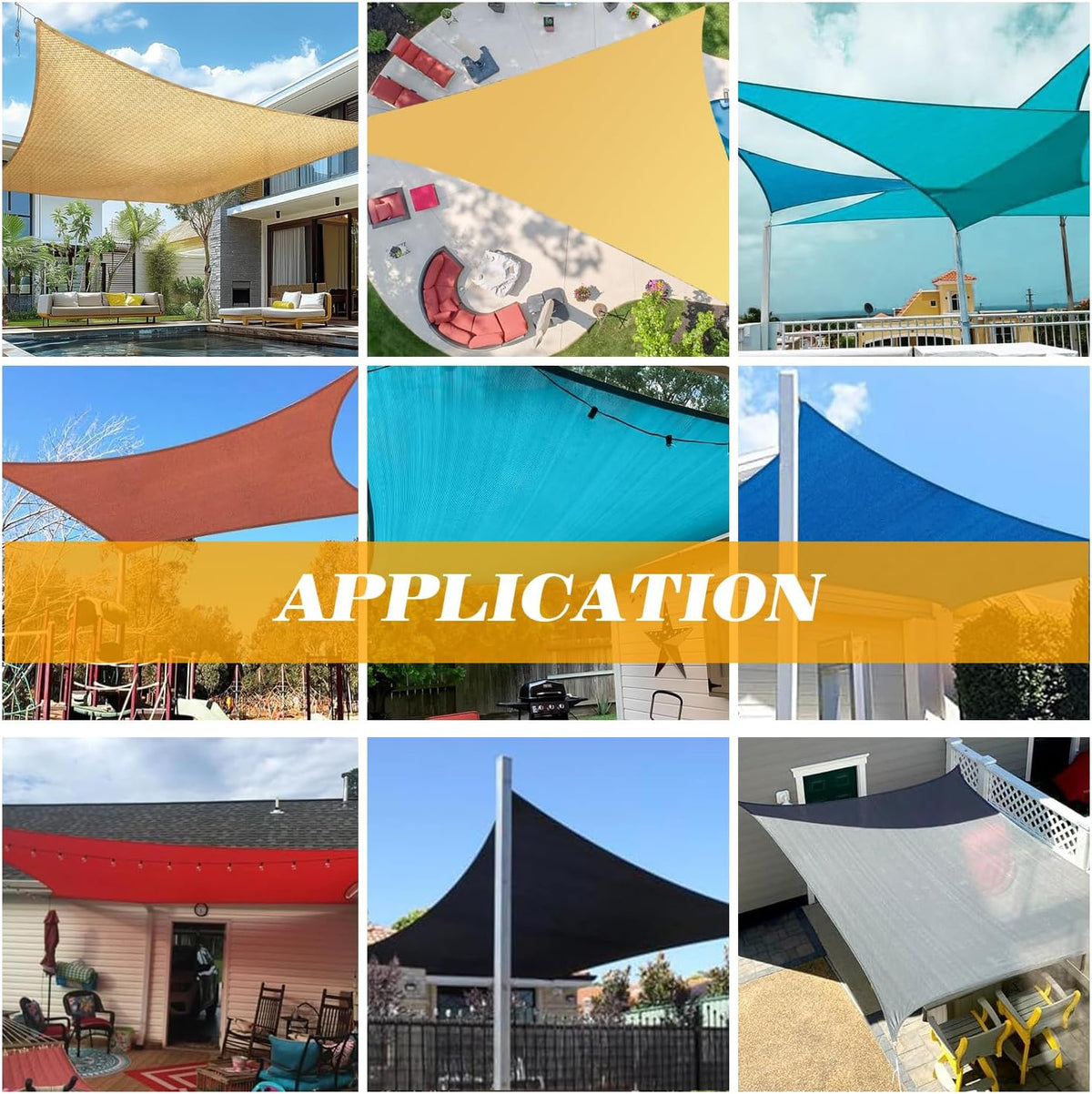 16'x20' Sun Shade Sail Rectangle Outdoor UV Block Square Canopy Sunshade Cover for Backyard Porch Pergola Deck Garden Patio, Turquoise