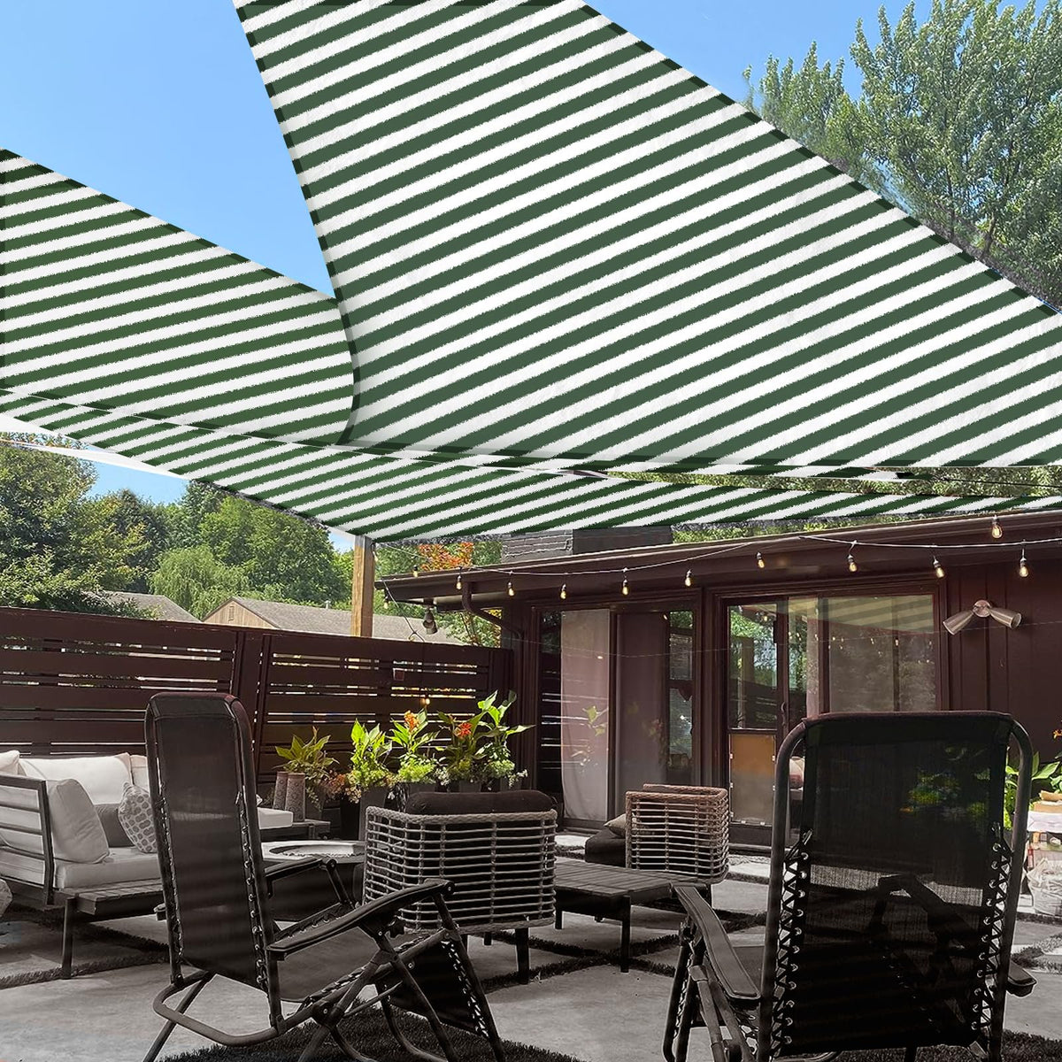 LOVE STORY 16' x 16' x 16' Triangle Sun Shade Sail for Patio, Terra Red
