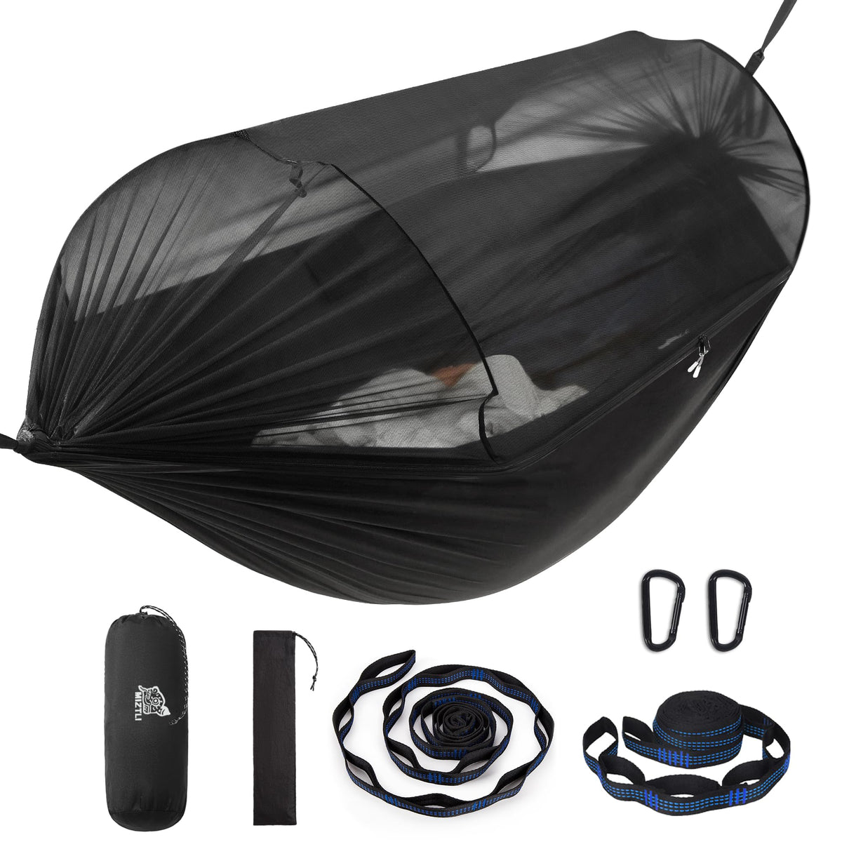Miztli Camping Hammock Portable Tent-Like Hammock with Net 1/2 Person