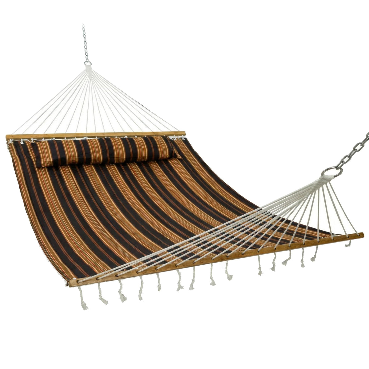 Sunnydaze Quilted Double Hammock for Outside with Pillow, Catalina Beach