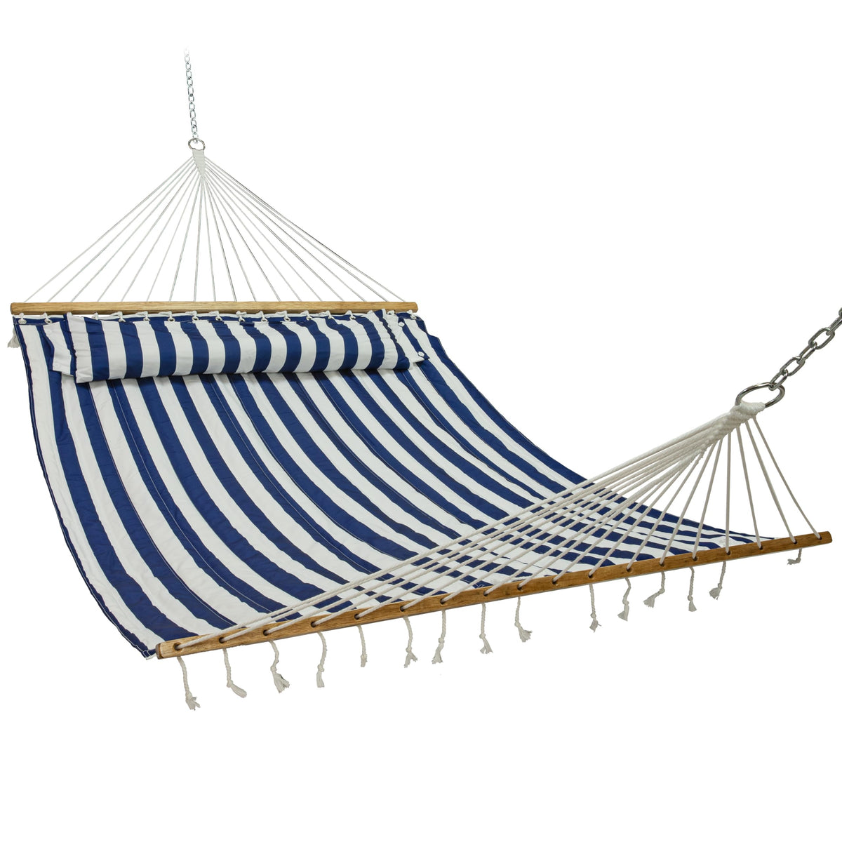Sunnydaze Quilted Double Hammock for Outside with Pillow, Catalina Beach