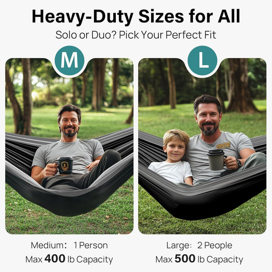 Kootek Camping Hammock 500lbs Capacity Outdoor Camping Essentials, Double