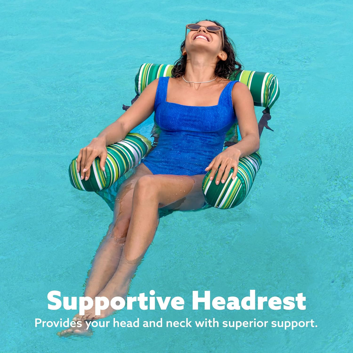 SLOOSH Inflatable Pool Floats Adult,2 Packs Floating Lounge Chairs,Blow up Pool Noodles for Adult Heavy Duty,Floating Chair for Party Summer Water Beach Lake Fun