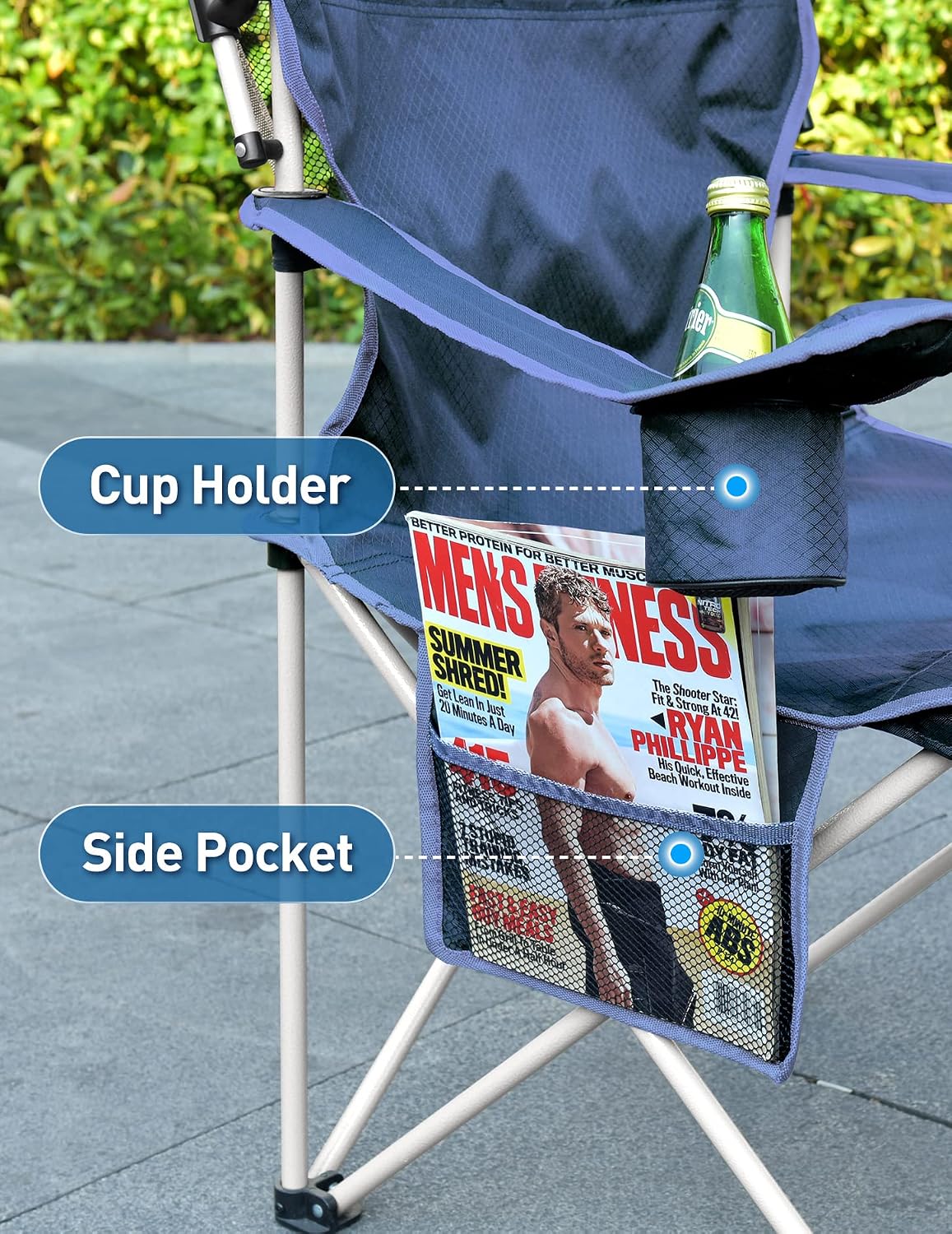 Docusvect Beach Chair with Canopy Shade - Canopy is the Backpack