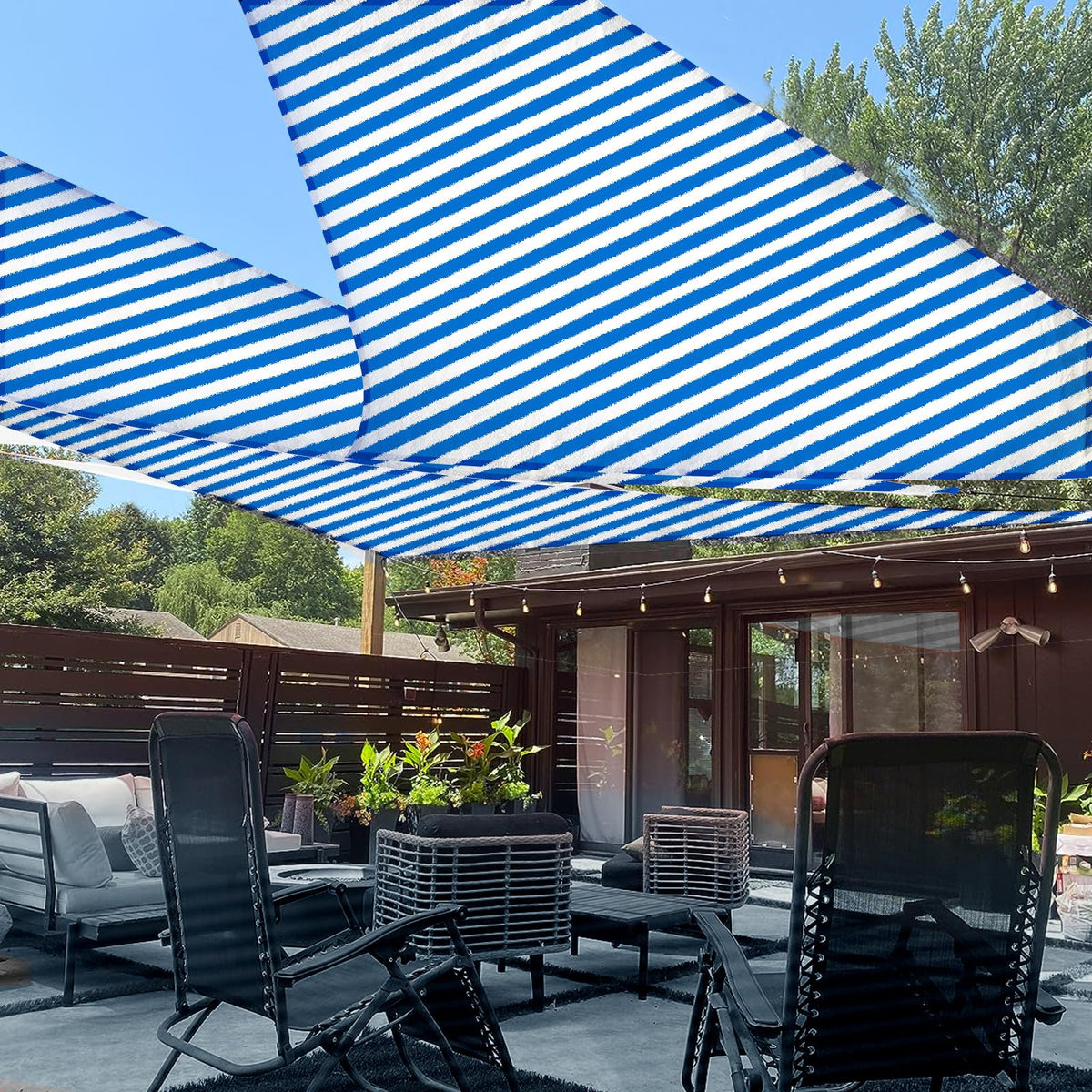 LOVE STORY 16' x 16' x 16' Triangle Sun Shade Sail for Patio, Terra Red