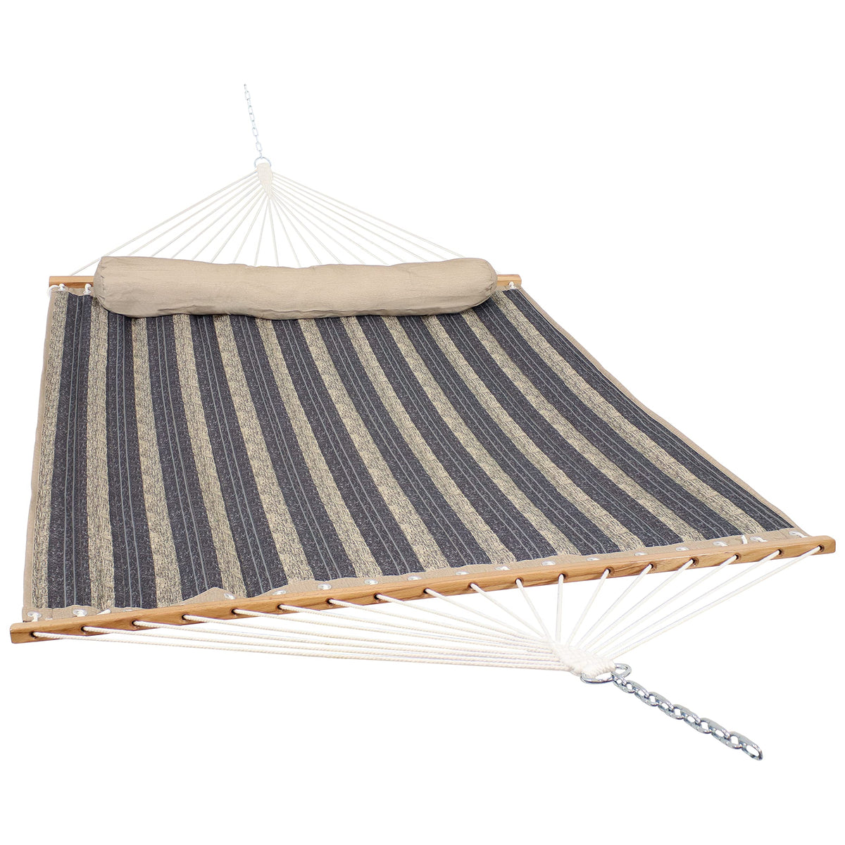 Sunnydaze Quilted Double Hammock for Outside with Pillow, Catalina Beach