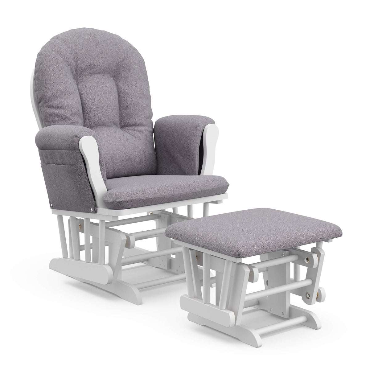 Storkcraft Premium Hoop Glider & Ottoman, Natural/Beige