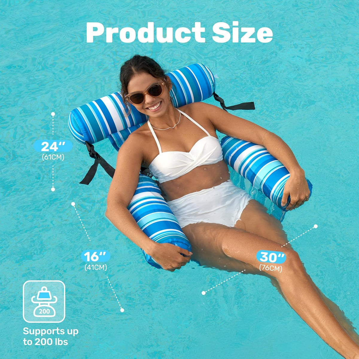 SLOOSH Inflatable Pool Floats Adult,2 Packs Floating Lounge Chairs,Blow up Pool Noodles for Adult Heavy Duty,Floating Chair for Party Summer Water Beach Lake Fun