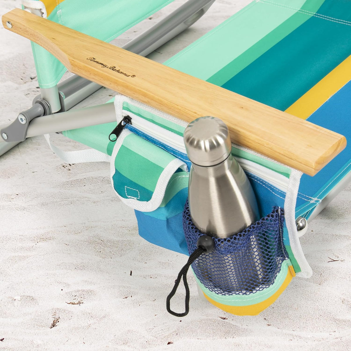 Tommy Bahama 5-Position Lay Flat Beach Chair, 8.5 in Seat Height